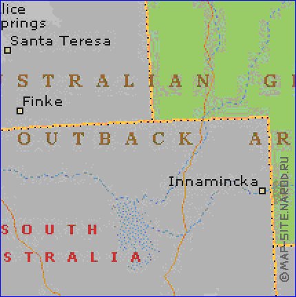 mapa de Queensland em ingles