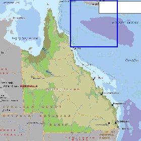 mapa de Queensland em ingles