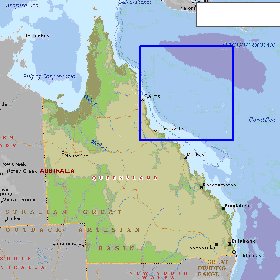 mapa de Queensland em ingles