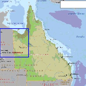 carte de Queensland en anglais