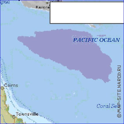 mapa de Queensland em ingles